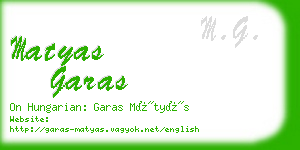 matyas garas business card